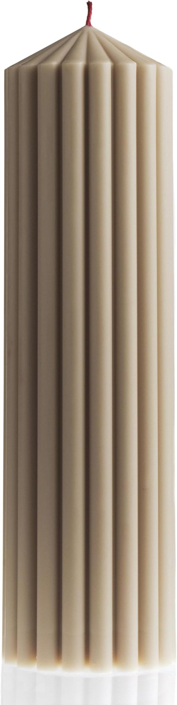 LAWA Ribbed Peak Pillar Candle - Large Beautiful Handmade Pillar Scented Soy Wax Candle Elegant
