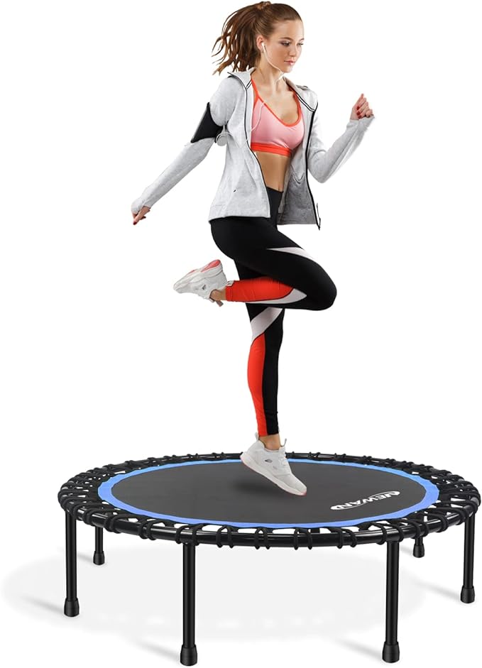Newan 40"-48" Silent Mini Trampoline Fitness Trampoline Bungee Rebounder Jumping Cardio Trainer