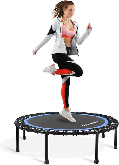 Newan 40"-48" Silent Mini Trampoline Fitness Trampoline Bungee Rebounder Jumping Cardio Trainer