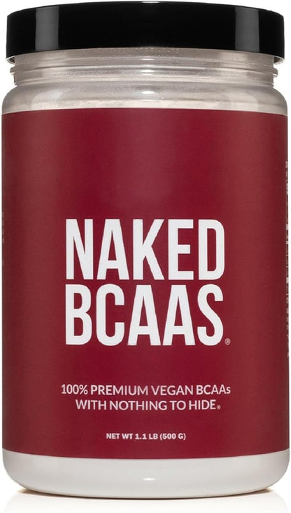 NAKED BCAAs Amino Acids Powder, Only 1 Ingredient, Pure 2:1:1 Formula, Vegan Unflavored Branched
