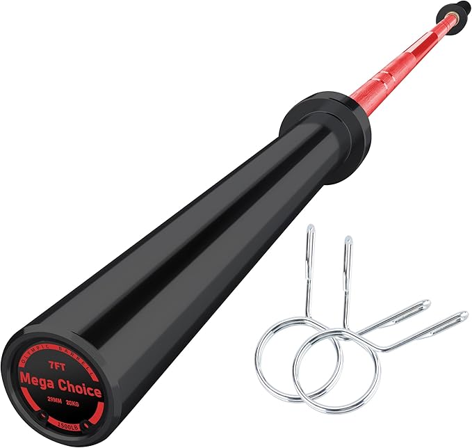 Barbell Bar for Weightlifting - 7FT Heavy Duty (1500LB/700LB), 4FT Short (500LB), 47" EZ Curl Bar