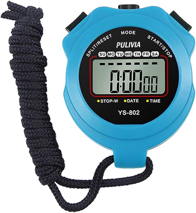 Stopwatch Timer Lap Split Digital Stopwatch with Clock Calendar Alarm, Large Display Stop Watch for