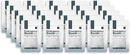 Altland 25 Pack of Emergency Blankets - Bulk Heat Reflective Blankets for Winter Survival Kits