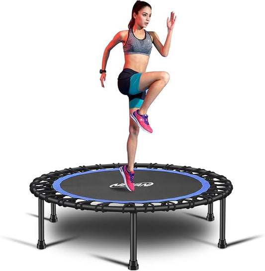 Newan 40"-48" Silent Mini Trampoline Fitness Trampoline Bungee Rebounder Jumping Cardio Trainer