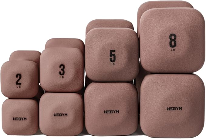 SafeGrip Dumbbells, Anti-Slip, Anti-Roll, Thick Handles, Free Weights, Square Dumbbells for Secure