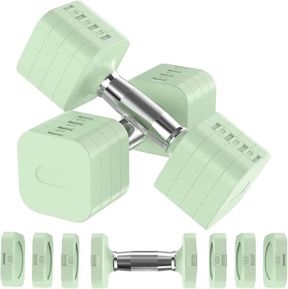 22LBS Adjustable Dumbbells Set, Adjustable Weight Dumbbells with 4 Levels 4.4lb, 6.6lb, 8.8lb