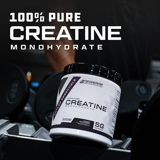 Cutler Nutrition Pure Creatine Monohydrate - 5g Per Serving 50 Servings - Premium Muscle Builder