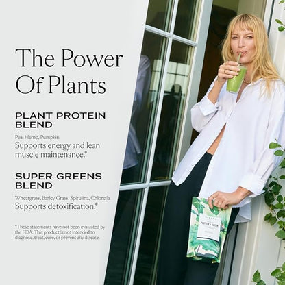 SAKARA Protein + Greens Super Powder ??30 Servings, Organic Plant-Based Blend with Hemp, Pumpkin