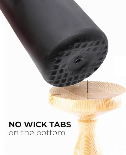 2"x4" High Black Pillar Candles, Set of 20 Unscented. Bulk Buy. Ideal for Halloween, Wedding