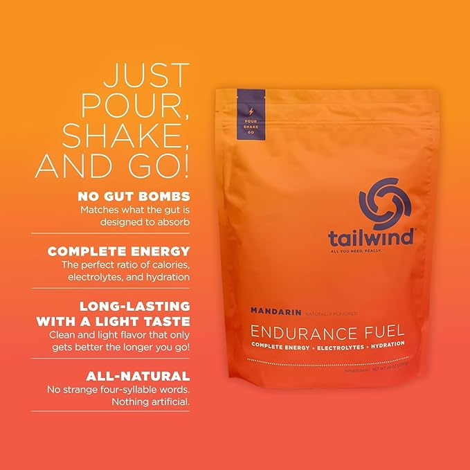 Tailwind Nutrition Endurance Fuel, Carbohydrate & Electrolyte Sports Drink Mix Powder, Gluten-Free