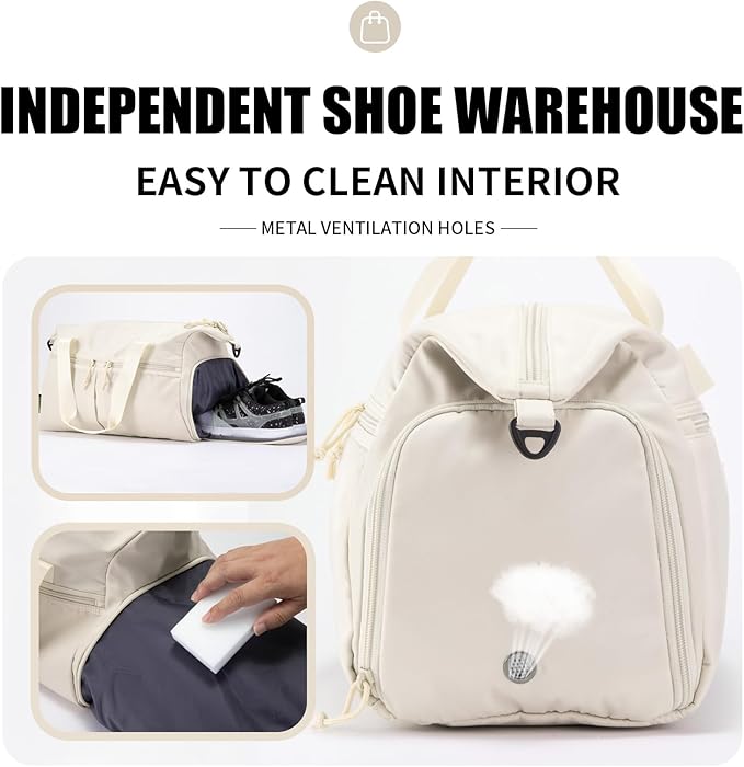 Weekender Duffel Bag with Shoe Compartment And Wet Pocket-Luggage Everyday Overnight Bag for Men