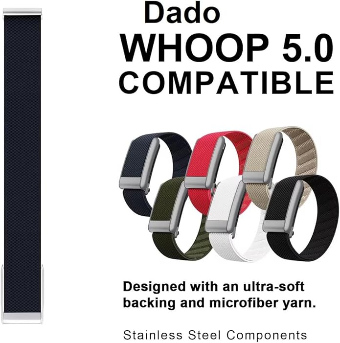 Ultra-soft Nylon Sport Band Compatible with WHOOP 5.0, One, Peak, and Life | Breathable, Durable &