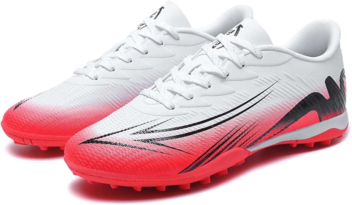 Men's High Top Soccer Shoes FG Long Spikes Adult Football Shoes Lightweight Professional Athletic