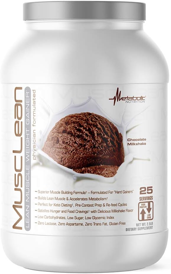 Metabolic Nutrition - Musclean - Milkshake, Whey High Protein Meal Replacement, Maintenance