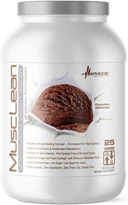 Metabolic Nutrition - Musclean - Milkshake, Whey High Protein Meal Replacement, Maintenance