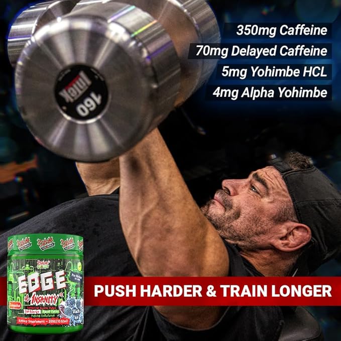Psycho Pharma Strongest High Stim Preworkout Powder - Edge of Insanity - Most Intense Pre Workout