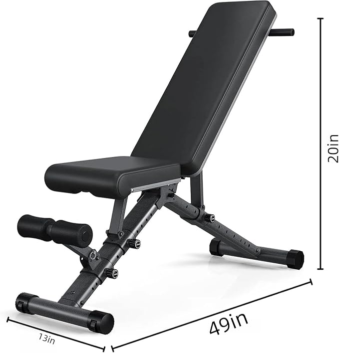 BARWING Adjustable Weight Bench Workout Bench, 1000 LB Heavy Duty Incline Decline Bench for Home