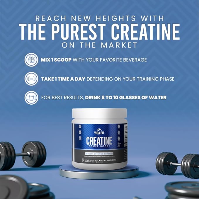 Micronized Creatine Monohydrate Powder, Vegan Creatine Powder Unflavoured, Supplements for Men