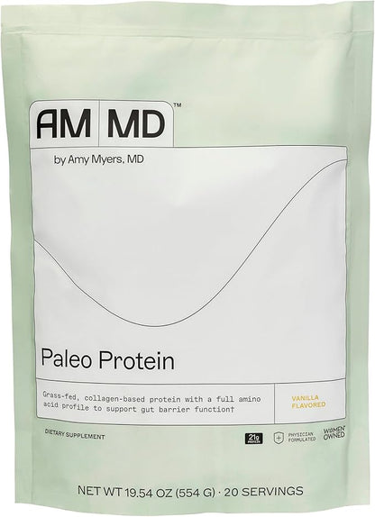 Amy Myers MD Paleo Protein Powder - with Collagen Peptides for Gut Health - Supports Hair, Skin &