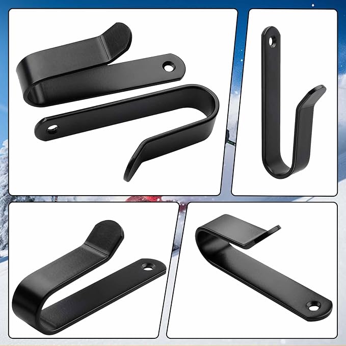 Snowboard Wall Mount & Skateboard Display Rack - Horizontal Hanger Clips for Snowboards