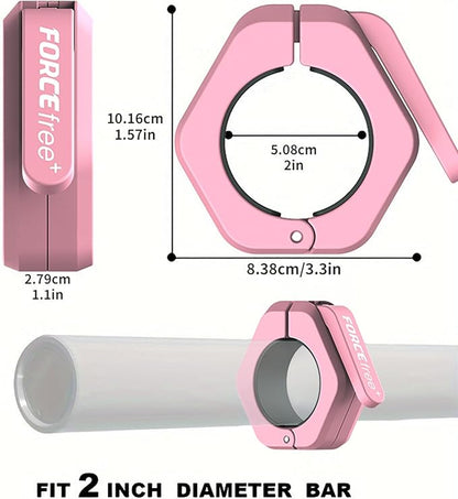 Barbell Clips (Pair), Barbell Clamps, Quick Release Olympic Barbell Clamps with Anti Slip TPR Grip