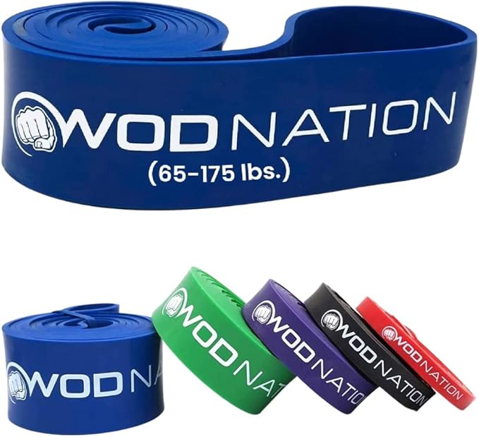 WOD Nation Pull Up Assistance Bands (10-175lbs Band) - Best for Pullup Assist, Chin Ups, Resistance