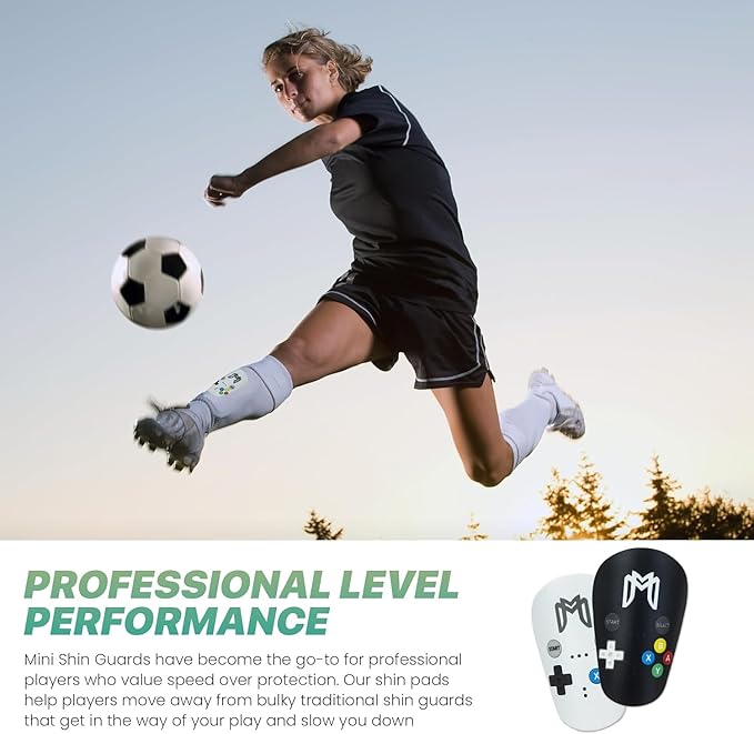 MiniGuards - Mini Shin Guards for Soccer Players - Tiny Shin Pads for Men, Women, Teens - Miniature