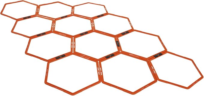Yes4All Hex Agility Rings/Speed Rings with Carrying Bag – Hexagon Rings, Agility Hurdles for