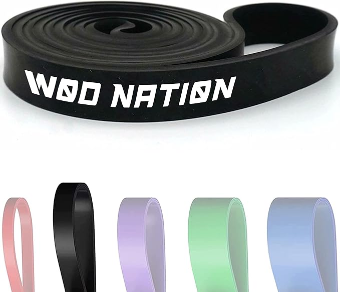 WOD Nation Pull Up Assistance Bands (10-175lbs Band) - Best for Pullup Assist, Chin Ups, Resistance