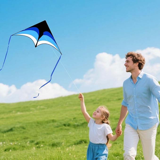Mint's Colorful Life 3 Pack Delta Kites for Kids & Adults, Easy to Fly Large Kite Set for