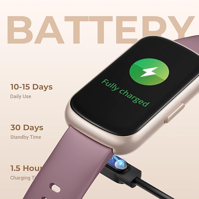 Health Fitness Tracker Smart Watch with 24/7 Heart Rate, Blood Oxygen, Sleep Tracker, Pedometer, 3