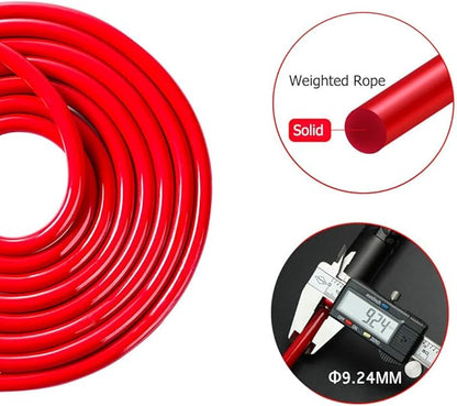 Redify Weighted Jump Rope for Workout Fitness(1LB), Tangle-Free Ball Bearing Rapid Speed Skipping