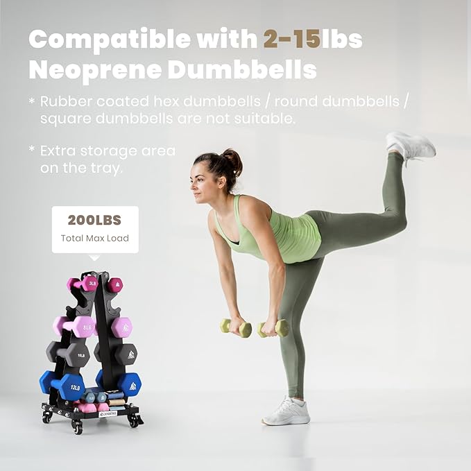 LIONSCOOL Premium Solid Steel Dumbbell Rack Stand Only, A-Frame Portable Weight Storage Organizer