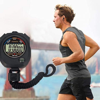 Multi-Function Electronic Digital Sport Stopwatch Timer, Large Display with Date Time and Alarm