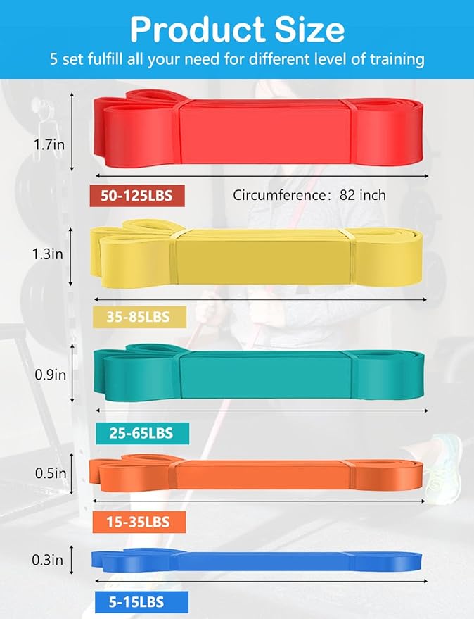 Pull Up Bands, Resistance Bands, Pull Up Assistance Bands Set for Men & Women, Exercise Workout