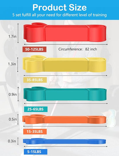 Pull Up Bands, Resistance Bands, Pull Up Assistance Bands Set for Men & Women, Exercise Workout