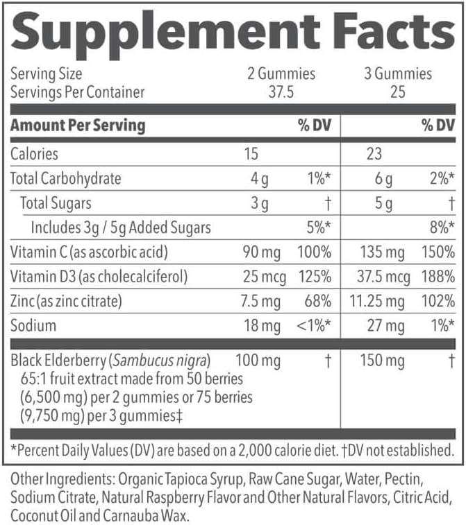 LifeSeasons Clinical Immunity - Elderberry Gummies - Supports a Healthy Immune System - 25