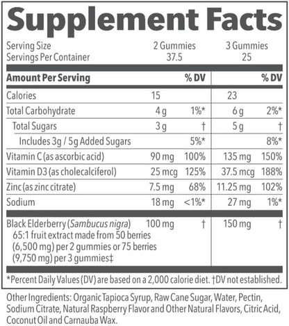 LifeSeasons Clinical Immunity - Elderberry Gummies - Supports a Healthy Immune System - 25