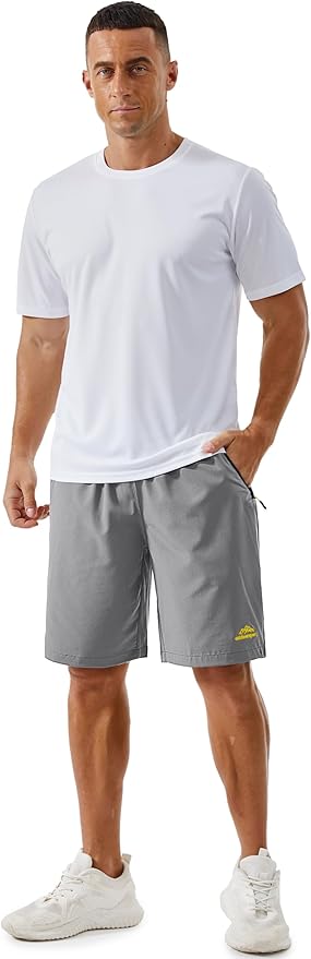 TACVASEN Men's Running Athletic Shorts 9" Quick Dry Workout Gym Shorts Lightweight Summer Shorts 3