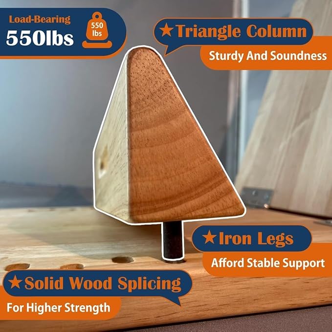 KIJO Studio Professional Wooden Calf Stretcher Slant Board 500 lbs Weight Capacity 16-Angle