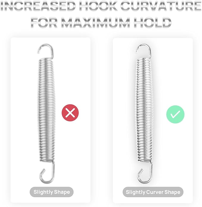 7 Inch Trampoline Springs 36 Pack Replacement Trampoline Springs with T-Hook Heavy Duty Stainless