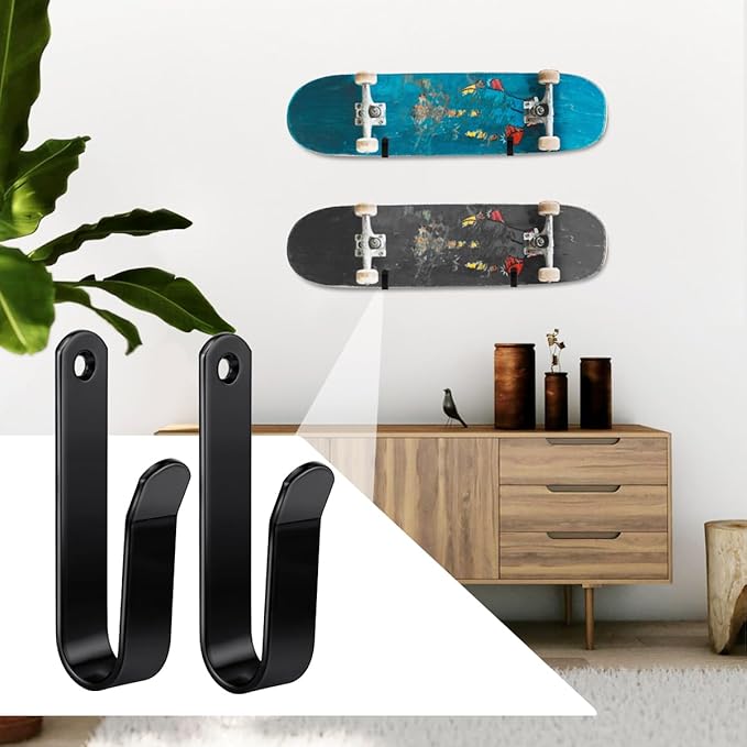 Snowboard Wall Mount Clips, Horizontal Snowboard Rack Display Stand, Snowboard Wall Mount Clips for