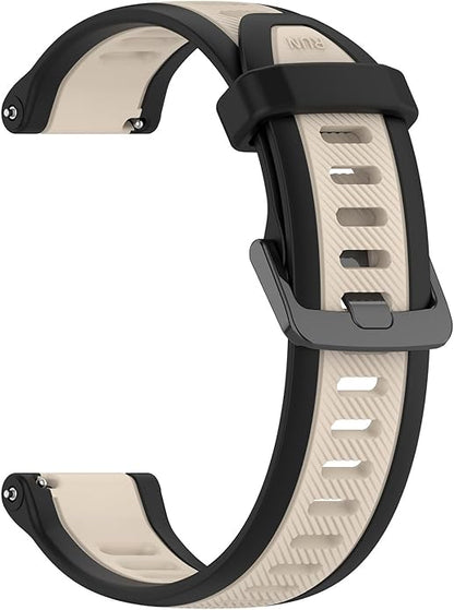 Compatible with Garmin Forerunner 165 Watch Band, 20mm Width Silicone Replacement Bands for Garmin