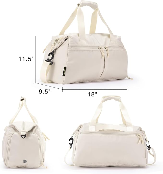 Weekender Duffel Bag with Shoe Compartment And Wet Pocket-Luggage Everyday Overnight Bag for Men