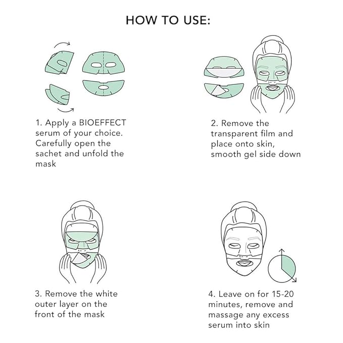 Bioeffect Imprinting Hydrogel Facial Skincare Mask 6-Pack with Hyaluronic Acid is Deeply