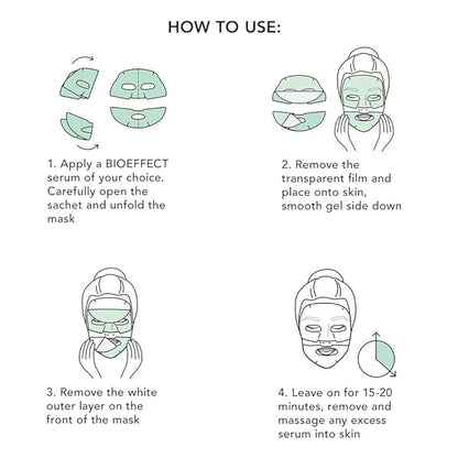 Bioeffect Imprinting Hydrogel Facial Skincare Mask 6-Pack with Hyaluronic Acid is Deeply