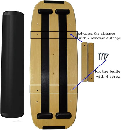Balance Board Surf Trainer with Adjustable Stoppers - 2 Different Distance Options Balance Board