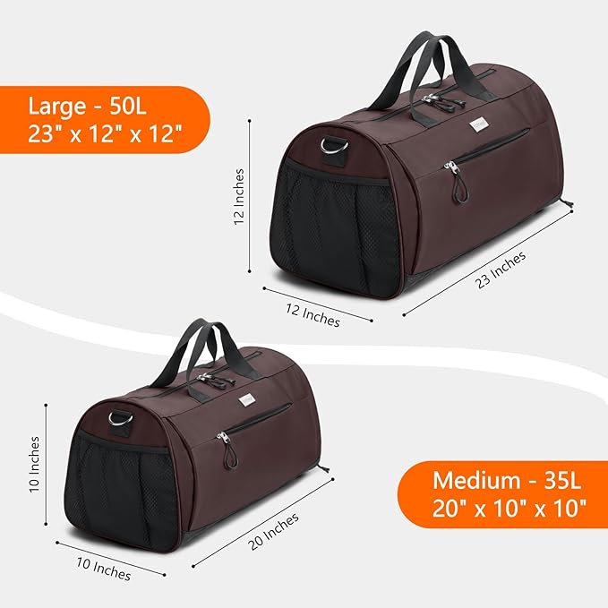TOPDesign Gym Bag for Women & Men, Unisex Duffel Bag with Shoe Compartment & Wet Pocket for Travel