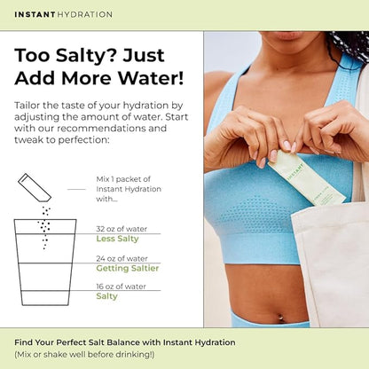 Instant Hydration Electrolytes Powder Packets - Lemon Lime Drink Mix - Zero Sugar - Keto, Vegan