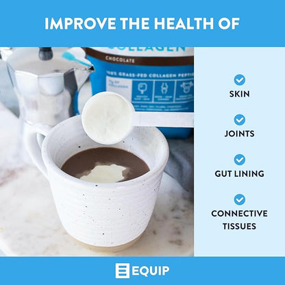 Equip Foods Grass Fed Collagen Powder | Hydrolyzed Bovine Collagen Peptides with Amino Acids |